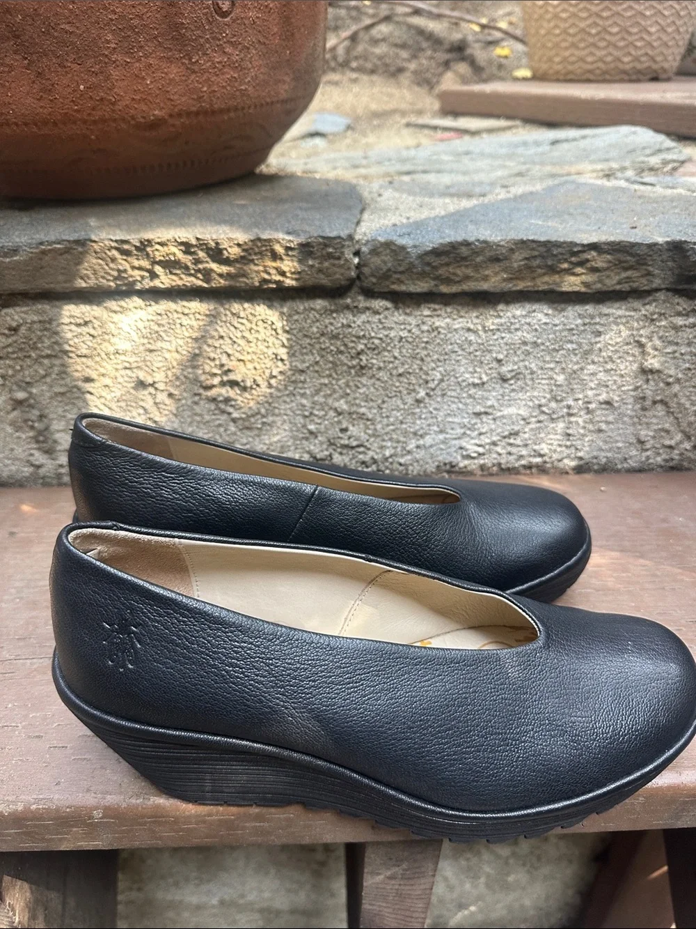 FLY London Yoza Wedge Ballet Shoes - Picture 4 of 10